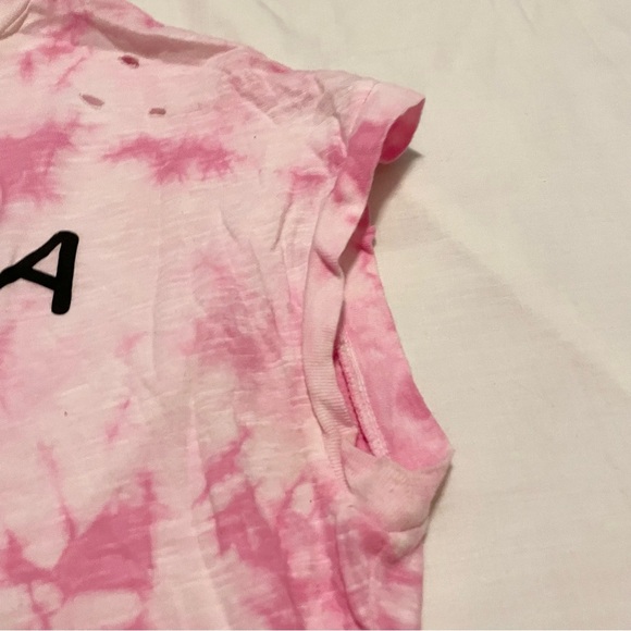 Forever 21 Women Pink Dyed Round Neck T-shirt Size Small Distressed - Picture 6 of 16